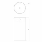 Lavatório de piso autônomo cilíndrico produzido na Itália, Rumo Viadurini