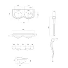 Lavatório Classic Console em White Ceramic Made in Italy - Magda Viadurini