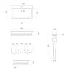 Lavatório para console em cerâmica branca Made in Italy Classic Design - Areta Viadurini