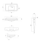 Lavatório para console em cerâmica branca Made in Italy Classic Style - Wollie Viadurini