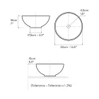 Pia de bancada em argila Raku com acabamento cristalino azul persa - Fresco Viadurini