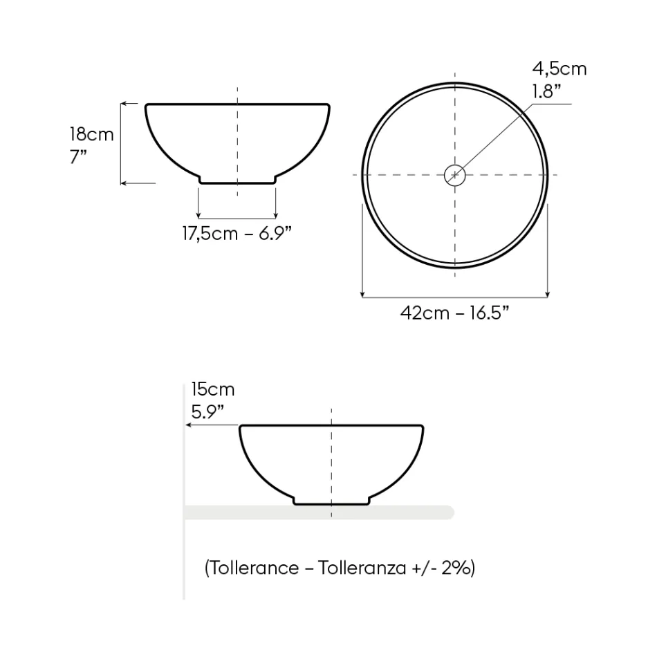 Pia de bancada em argila Raku com acabamento cristalino azul persa - Fresco Viadurini