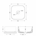 Bacia de 37x37cm cerâmica feita na Itália Star, design moderno Viadurini