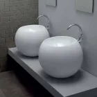 Lavatório de apoio em forma de bola em azulejo cerâmico colorido Viadurini