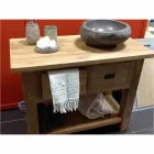 Lavatório artesanal de bancada em pedra natural moderna do rio - Aurea Viadurini