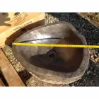 Lavatório artesanal de bancada em pedra natural moderna do rio - Aurea Viadurini