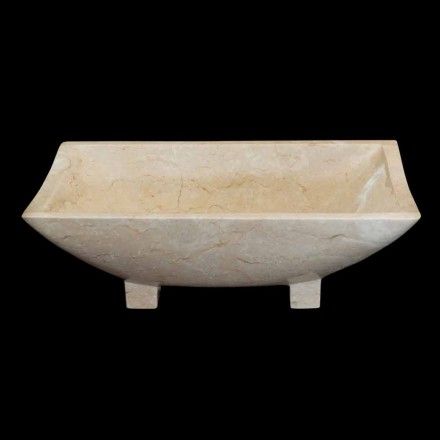 Lavatório banheiro design em pedra natural Iria, peça única Viadurini