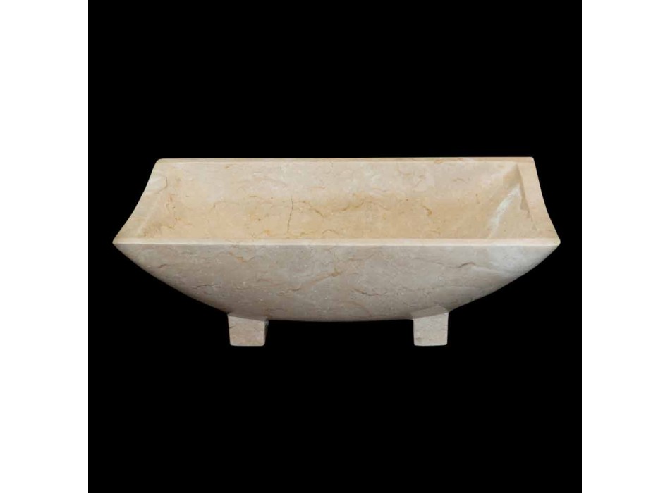 Lavatório banheiro design em pedra natural Iria, peça única Viadurini