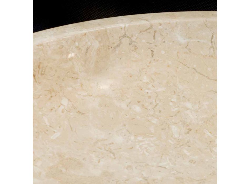Lavatório branco em pedra natural Ziva, uma peça Viadurini
