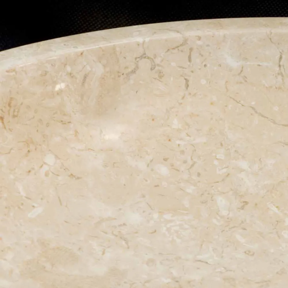 Lavatório branco em pedra natural Ziva, uma peça Viadurini