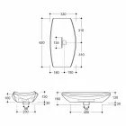 Lavatório de cerâmica branca com design moderno feito na Itália Laura Viadurini