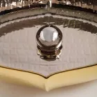 Lavatório de bancada de cerâmica e ouro de bancada feito em Itália Oscar design Viadurini