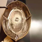 Lavatório de bancada de cerâmica e ouro de bancada feito em Itália Oscar design Viadurini