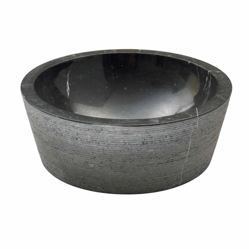 Suporte de bancada cilíndrica pedra Natural bege Ampat Viadurini