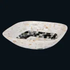 Lavatório de apoio com inserções em conchas Bea, peça única Viadurini