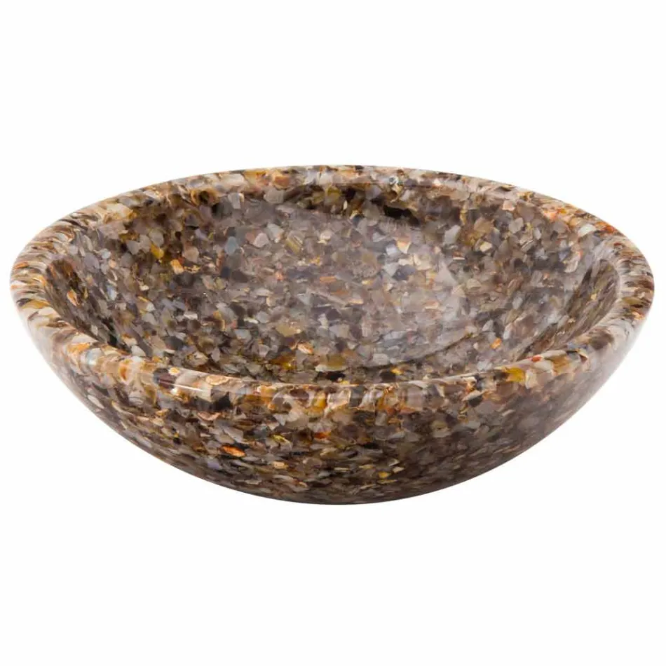 Lavatório de bancada de design em resina artificial e pedra Ofelia Viadurini