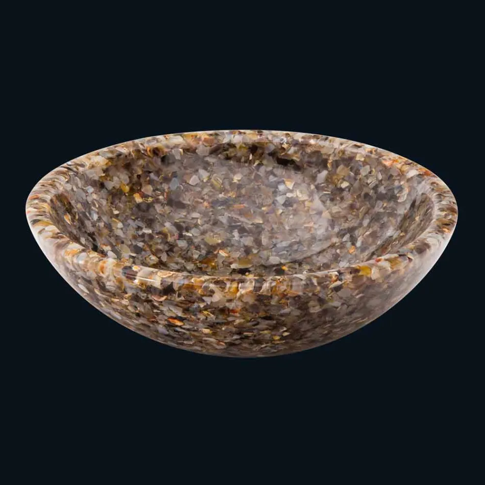 Lavatório de bancada de design em resina artificial e pedra Ofelia Viadurini