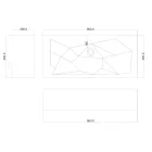 Design moderno Solid Surface bancada de bancada Brill, artesanal na Itália Viadurini