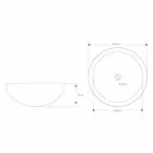 Lavatório de bancada redondo design em mármore preto trabalhado à mão - linho Viadurini