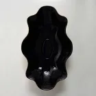 Lavatório de bancada em design de cerâmica preto e dourado feito na Itália Cubo Viadurini