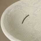 Pia de cerâmica branca Python design feita na Itália brilhante Viadurini