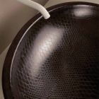 Design de bancada lavatório de cerâmica python preto feito na Itália brilhante Viadurini