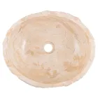 Lavatório de bancada de design artesanal em mármore erosi, Busseto Viadurini