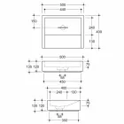 Lavatório retangular de cerâmica design feito na Itália Dalia Viadurini