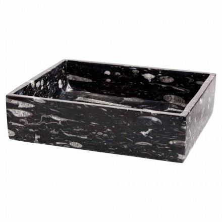 Lavatório de bancada de design em mármore Ozzy, peça única Viadurini