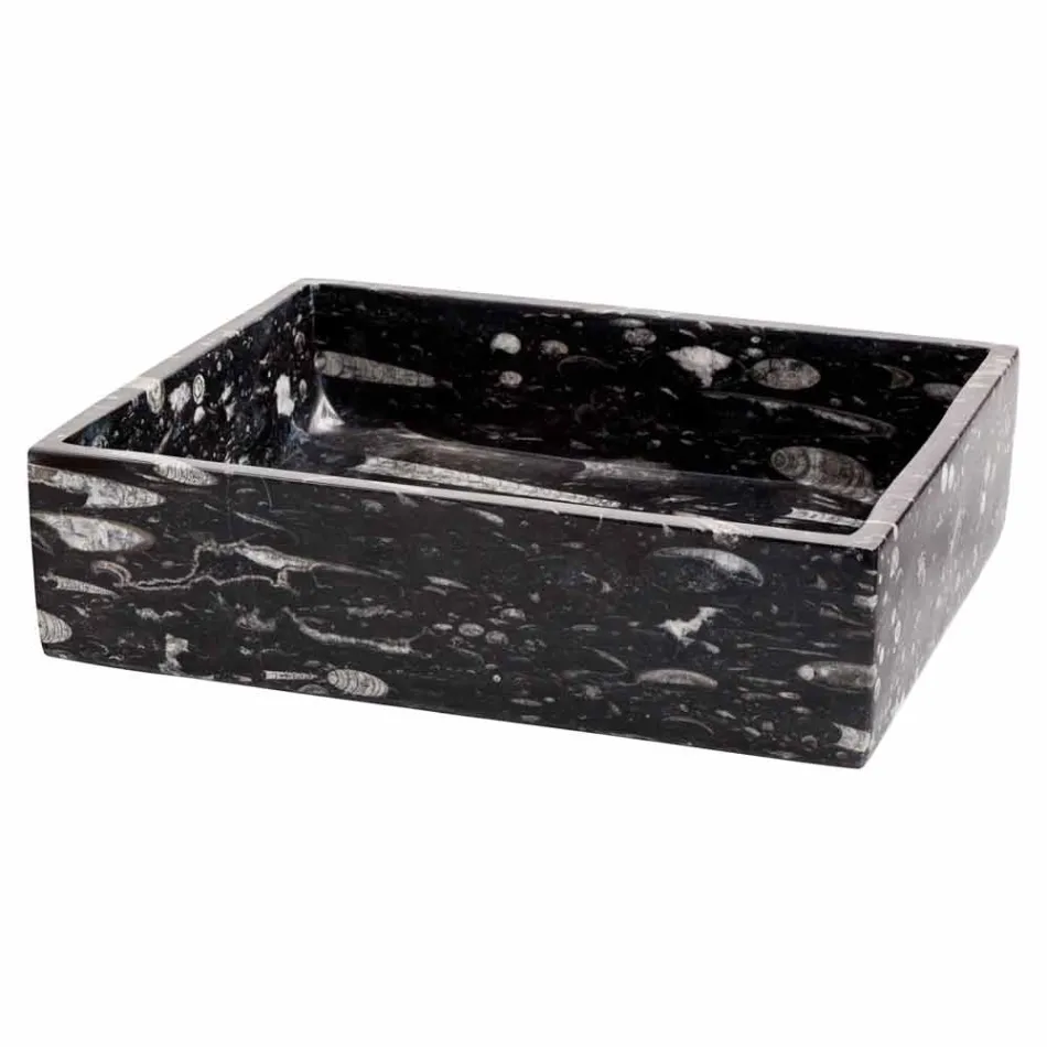 Lavatório de bancada de design em mármore Ozzy, peça única Viadurini