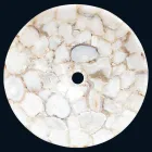 Lavatório de apoio design de pedra cristalina Poncho Viadurini