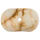 Lavatório de bancada de design em pedra ônix Lana, feito à mão Viadurini