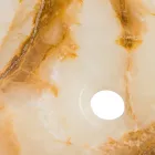 Lavatório de bancada de design em pedra ônix Lana, feito à mão Viadurini