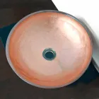 Projeto Lavatório de Bancada em Resina Transparente e Cobre - Salvatore Viadurini