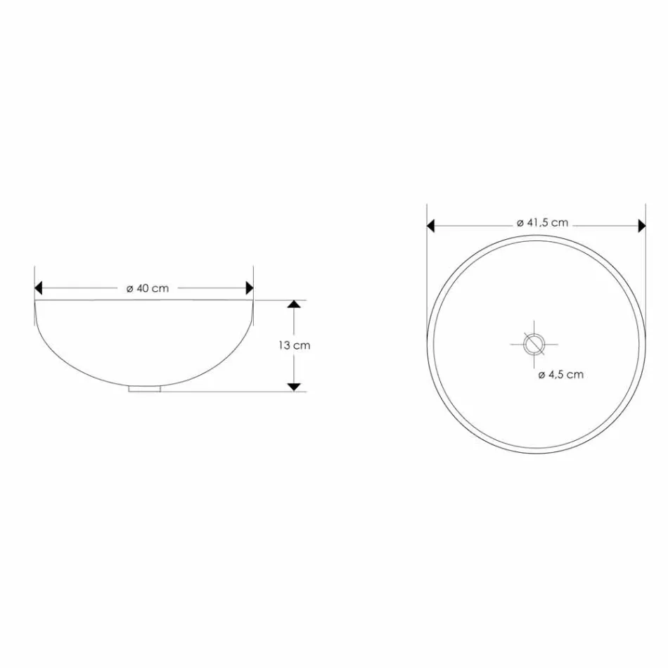 Projeto Lavatório de Bancada em Resina Transparente e Cobre - Salvatore Viadurini