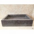 Lavatório de pedra natural cinzento Jef, peça única