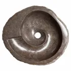 Lavatório de bancada de design moderno em pedra de rio, Busca Viadurini