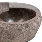 Lavatório de bancada de design moderno em pedra de rio, Busca Viadurini