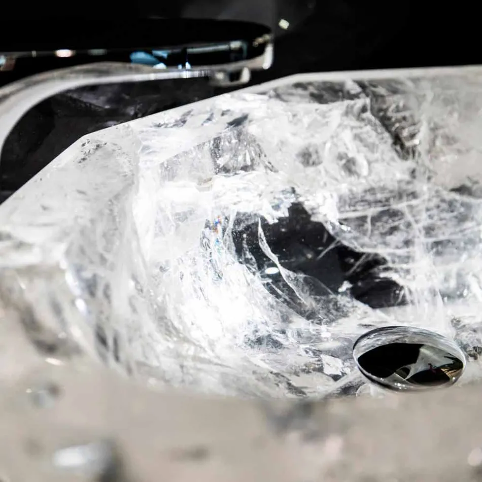 Lavatório de apoio artesanal em Rocca di Rocca Crystal - Falvaterra Viadurini