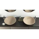 Lavatório autoportante circular moderno feito em pé na Itália, Donnas Viadurini