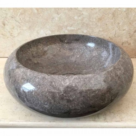 Lavatório de pedra natural de bancada cinza Iza, peça única Viadurini