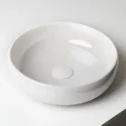 Pia de bancada em argila Raku com brilho craquelado metálico - Prisma Viadurini