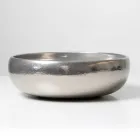 Pia de bancada em argila Raku metálica torneada à mão - Prisma Viadurini