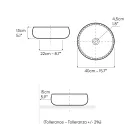 Pia de bancada em argila Raku metálica torneada à mão - Prisma Viadurini