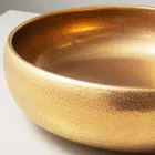 Pia de bancada em argila Raku metálica torneada à mão - Prisma Viadurini