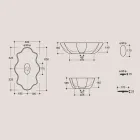 Lavatório de apoio em cerâmica colorida com diferentes acabamentos L 65 cm - Cube Viadurini