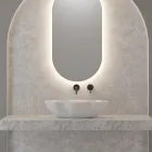 Lavatório de apoio em cerâmica colorida com diferentes acabamentos L 65 cm - Cube Viadurini