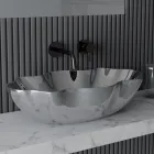 Lavatório de apoio em cerâmica colorida com diferentes acabamentos L 65 cm - Cube Viadurini