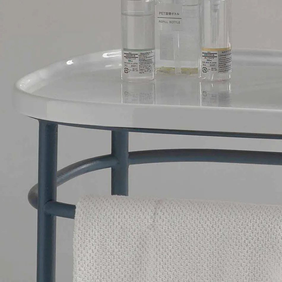 Lavatório em base de metal cerâmica completa Marta Viadurini