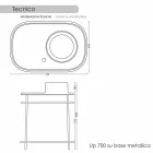 Lavatório em base de metal cerâmica completa Marta Viadurini